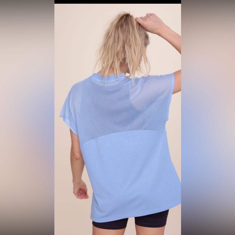 Mono B blue athletic top with mesh upper back - Picture 6 of 6